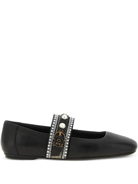 PINKO embellished-buckle ballet flats - Black - zdjęcie produktu nr 1