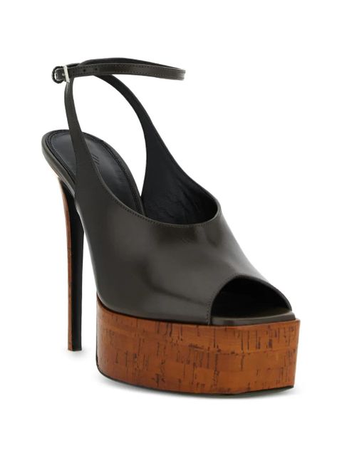 The Attico Ornella square-toe platform sandals - Green - zdjęcie produktu nr 2