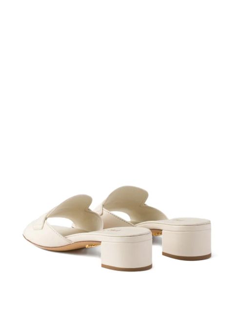 Prada leather sandals - Neutrals