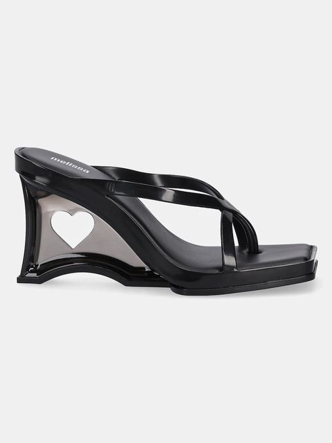 Melissa japonki GLASS HEEL AD damskie kolor czarny na koturnie M 35801 AW696 - zdjęcie produktu nr 2