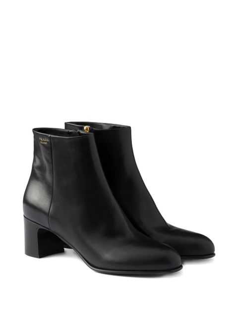 Prada Side Zip Heel Booties - Black - zdjęcie produktu nr 2