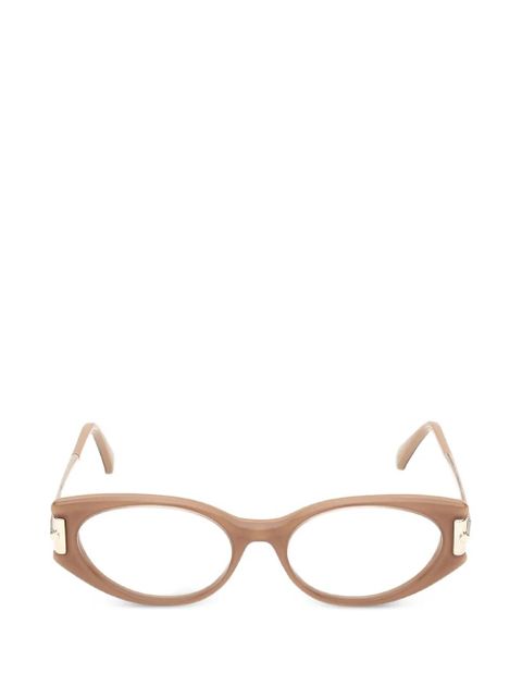 Max Mara Eyewear oval-frame glasses - Neutrals - zdjęcie produktu nr 1