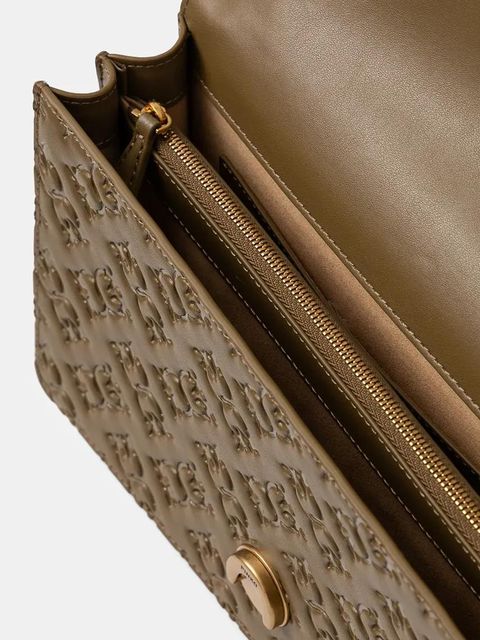 Pinko torebka skórzana kolor zielony 100941 A1YB