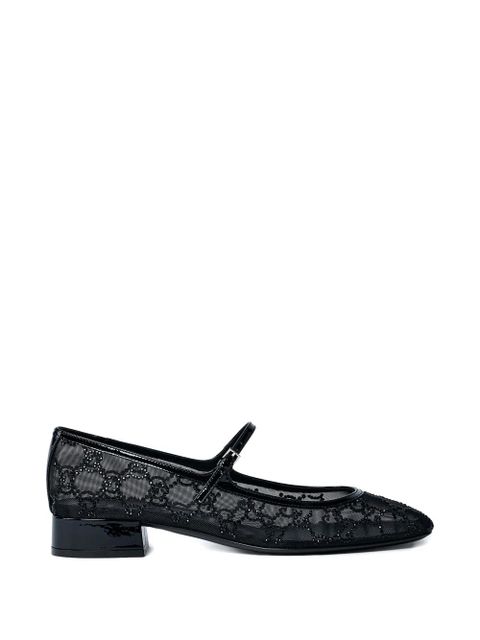Gucci GG crystal-embellished ballet flats - Black - zdjęcie produktu nr 1