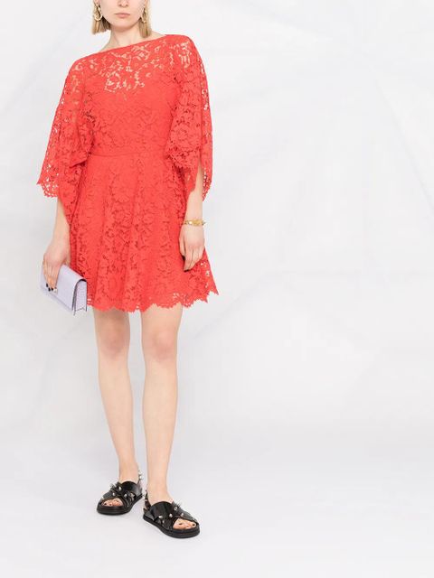 Valentino Garavani wide-sleeve lace dress - Pink - zdjęcie produktu nr 2