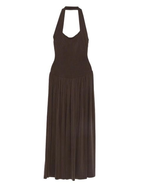 Aya Muse ribbed halterneck dress - Brown - zdjęcie produktu nr 1
