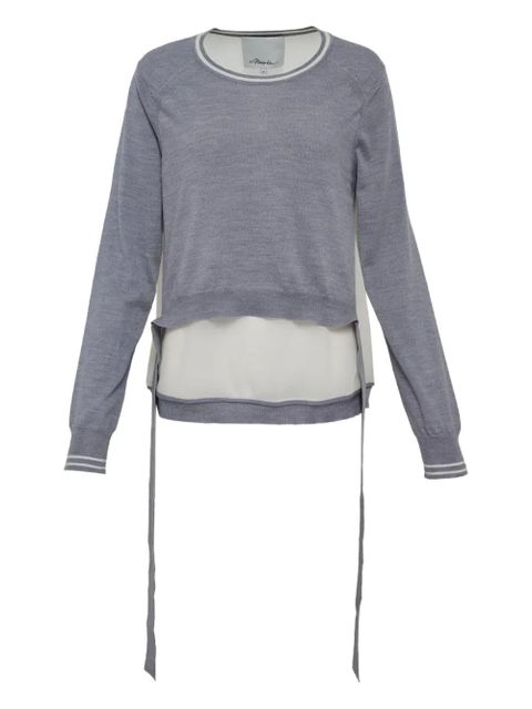 3.1 Phillip Lim layered wool sweater - Grey - zdjęcie produktu nr 1