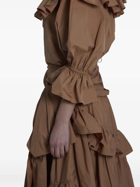 Chloé ruffled tiered midi skirt - Brown