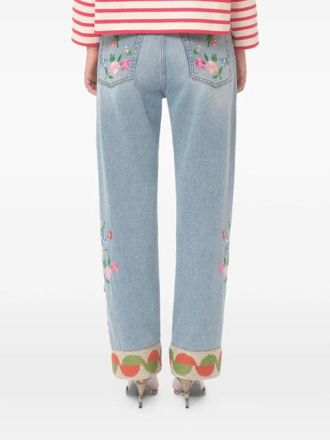 Valentino Garavani embroidered jeans - Blue