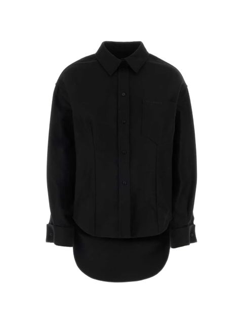 Balenciaga gabardine logo-embroidered shirt - Black - zdjęcie produktu nr 1