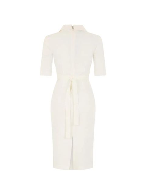 PINKO wrap-style notched-lapels midi dress - White - zdjęcie produktu nr 2