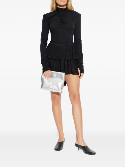 Blumarine asymmetrical tiered skirt - Black