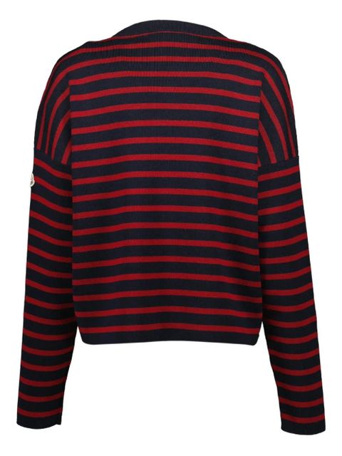 Moncler striped wool sweater - Red