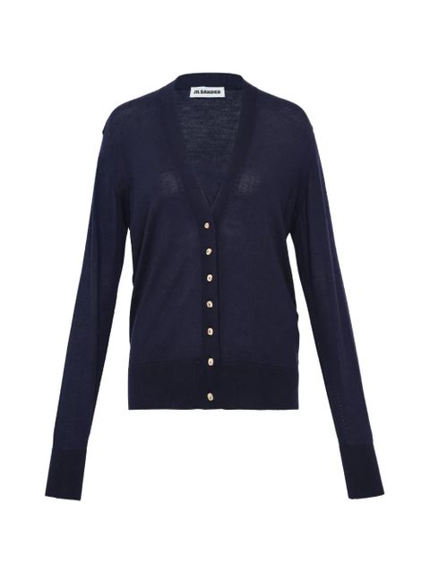 Jil Sander V-neck cardigan - Blue - zdjęcie produktu nr 1