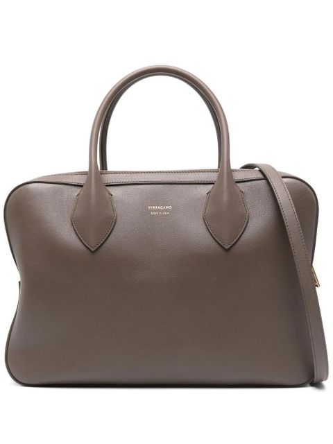 Ferragamo leather tote bag - Brown - zdjęcie produktu nr 1