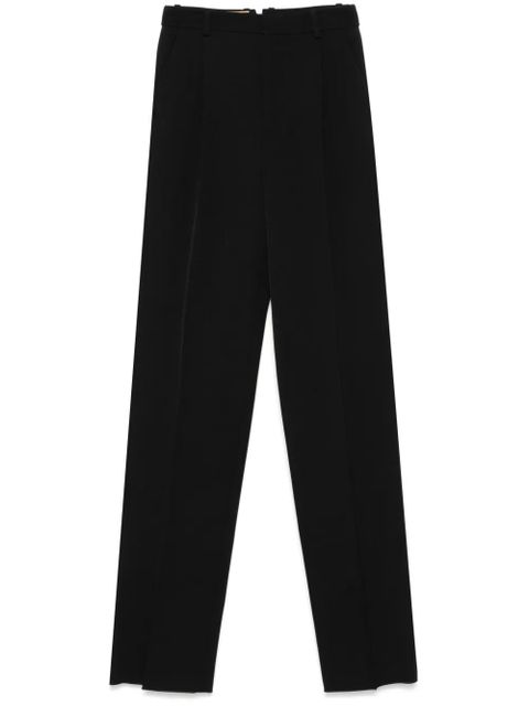 Saint Laurent grain de poudre tuxedo trousers - Black