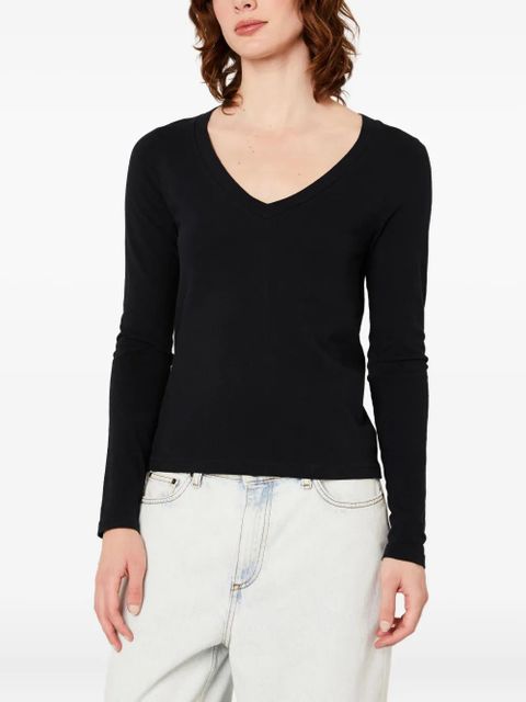 American Vintage Gamipy long-sleeve V-neck T-shirt - Black