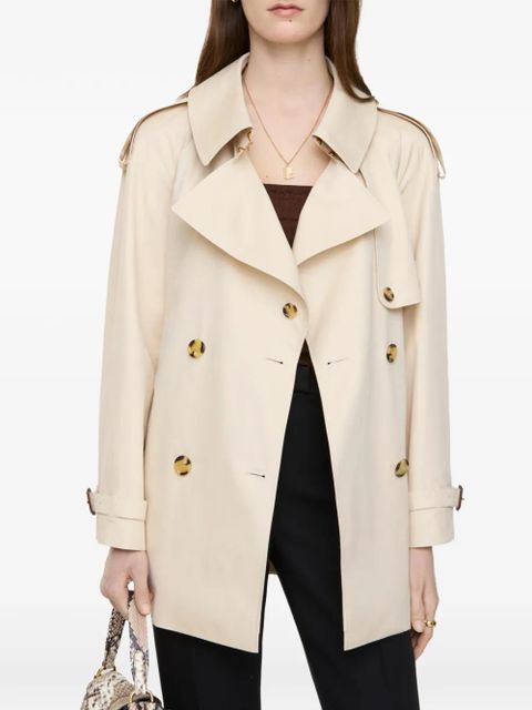 Burberry short tropical gabardine Fitzrovia trench coat - Neutrals