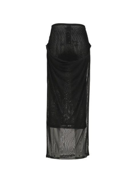 Jean Paul Gaultier lettering mesh skirt - Black - zdjęcie produktu nr 2