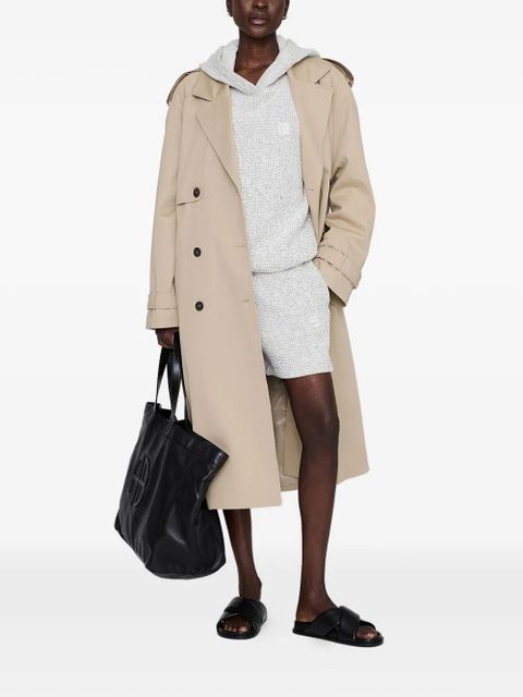 ANINE BING Alec framed monogram hoodie - Grey - zdjęcie produktu nr 2