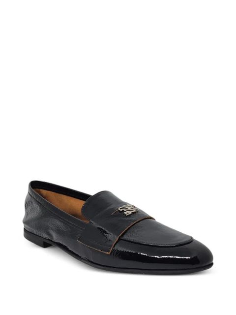 Casadei logo-plaque strap loafers - Black - zdjęcie produktu nr 2