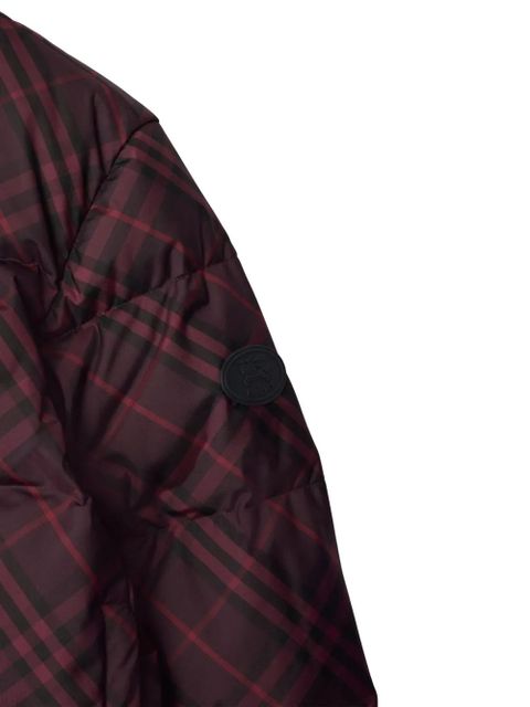 Burberry check puffer jacket - Red - zdjęcie produktu nr 2