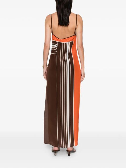 SIR. Destino striped maxi dress - Brown