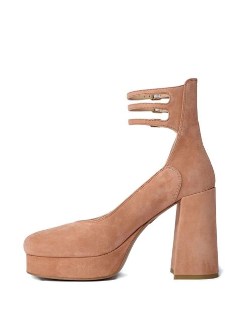 Chloé 100mm straps leather pumps - Pink