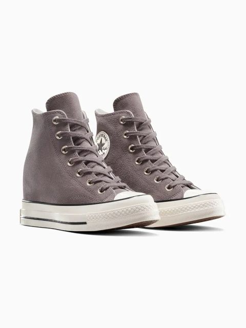 Converse trampki zamszowe Chuck 70 Wedge kolor brązowy A13834C