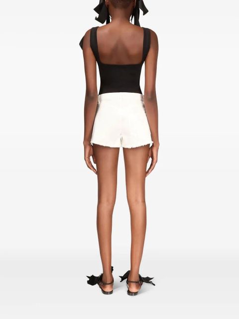 AREA crystal-embellished shorts - White