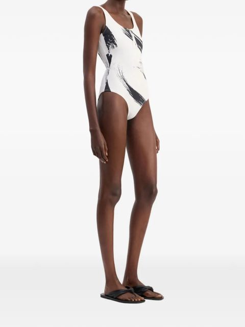 LouLou de Saison Minea zipped printed swimsuit - Neutrals - zdjęcie produktu nr 2