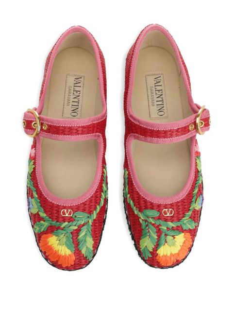 Valentino Garavani Endouce embroidered ballet flats