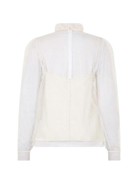 Valentino Garavani lace high-neck shirt - White - zdjęcie produktu nr 2