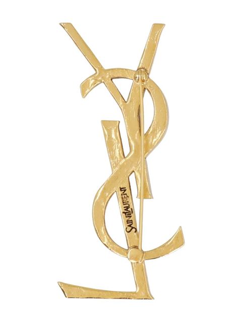 Saint Laurent Cassandre safety-hook brooch - Gold - zdjęcie produktu nr 2