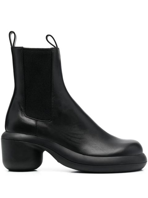 Jil Sander elasticated-panel leather boots - Black - zdjęcie produktu nr 1