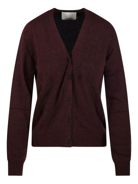 MARANT ÉTOILE button-front V-neck cardigan - Red - zdjęcie produktu nr 1