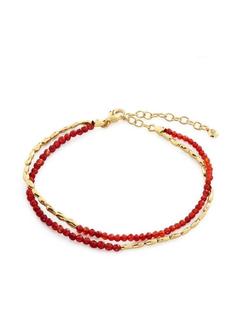 Monica Vinader mini onyx beaded bracelet - Red - zdjęcie produktu nr 1