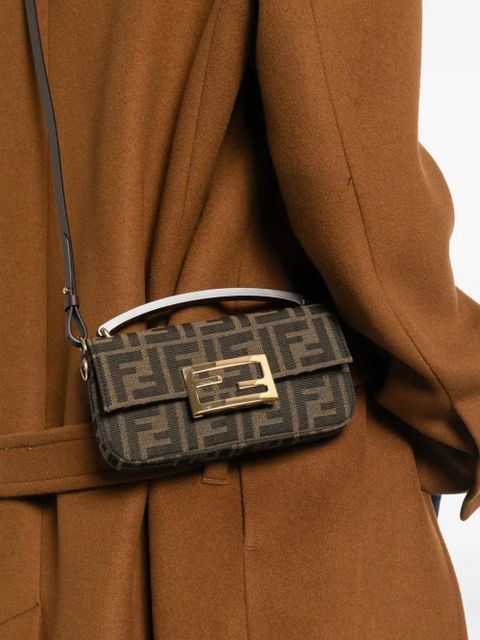 FENDI phone Baguette logo-plaque tote bag - Brown - zdjęcie produktu nr 2