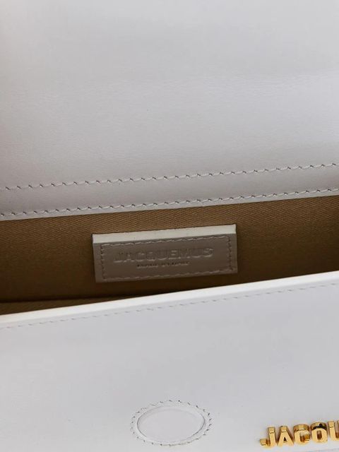 Jacquemus small The Bambino leather tote bag - White