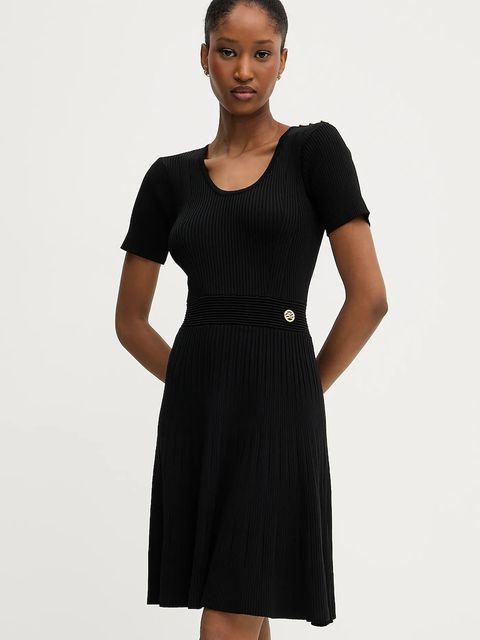 Karl Lagerfeld sukienka kolor czarny mini rozkloszowana A3W13040 - zdjęcie produktu nr 1