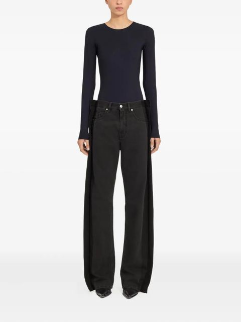 MM6 Maison Margiela long-sleeve jeans bodysuit - Black - zdjęcie produktu nr 2