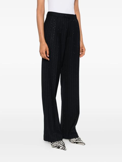 SANDRO pinstripe metallic trousers - Blue