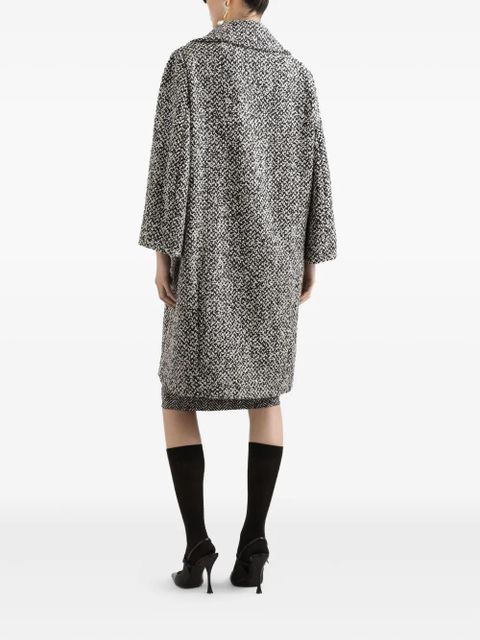 Dolce & Gabbana chevron strapless midi dress - Black