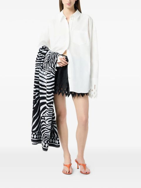 Blumarine zebra-print beach towel - Black - zdjęcie produktu nr 2