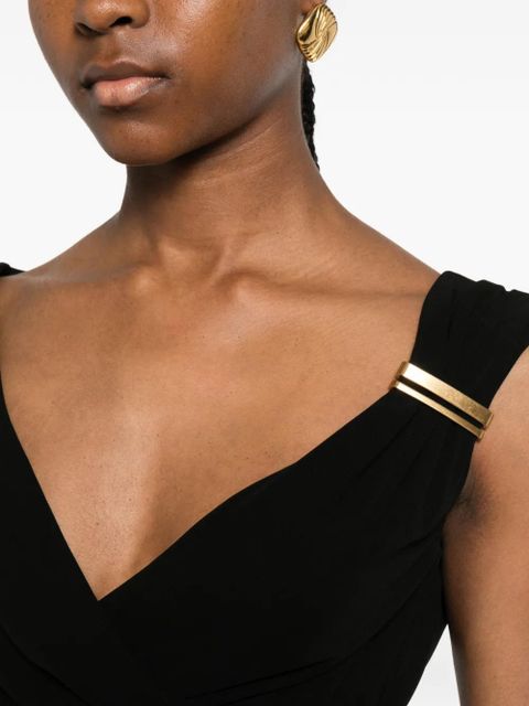 Max Mara metal-detail midi dress - Black