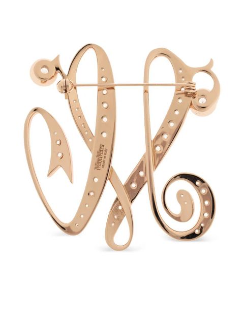Max Mara letter embellished brooch - Gold - zdjęcie produktu nr 2