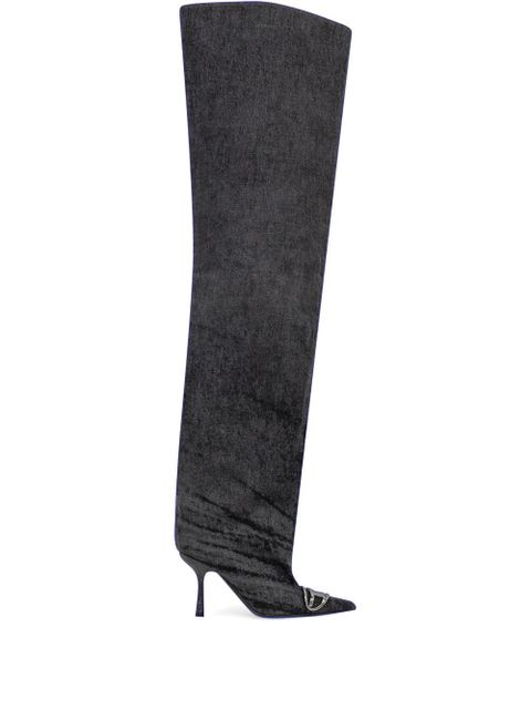 Diesel 90mm D-Venus over-the-knee boots - Black