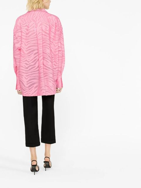 The Attico Diana long-sleeve shirt - Pink