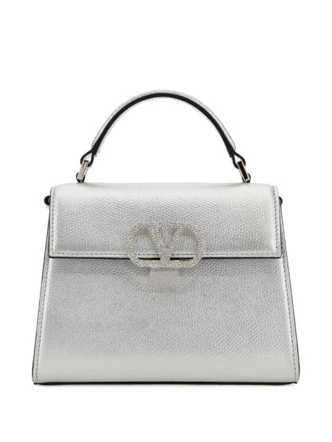 Valentino Garavani mini leather tote bag - Silver - zdjęcie produktu nr 1