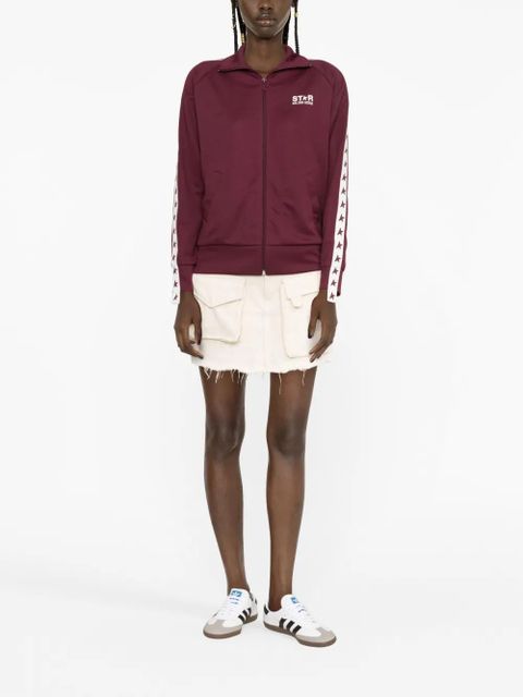 Golden Goose Denise logo-stripe zip-up jacket - Red - zdjęcie produktu nr 2